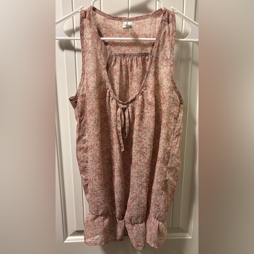 Floral Pink Tank Top